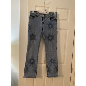 Bubblegum Jeans Vintage Low‎ Rise, Size 9/10, Y2K Tie Dyed Look Rare Vintage